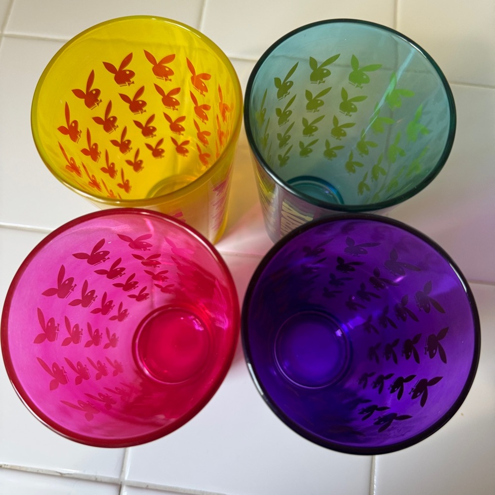 VTG Playboy Bunny Tall Highball Glasses